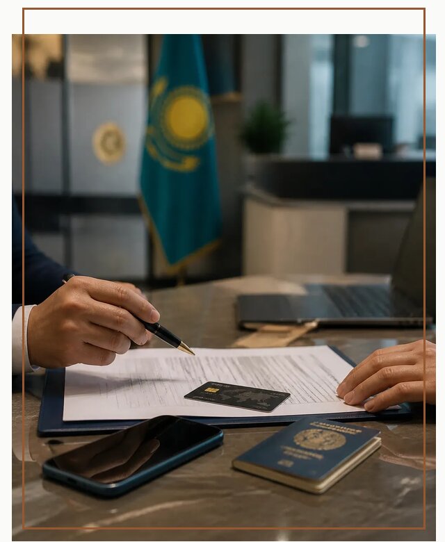 Открытие счета и банковской карты в Казахстане в Алексеевке